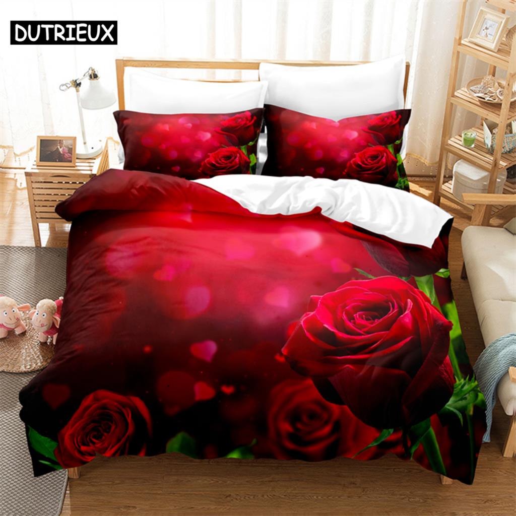 3D Print Red Blue Black Shark Whale Duvet Cover with Pillow Cover High Quality Soft Comforter Cover Bedding 100% Bamboo Fiber