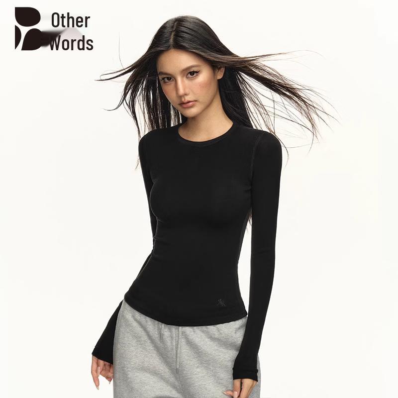 Women s Ribbed Slim Fit Long Sleeve Base Layer T-Shirt S