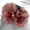 Blume Haarspange für Frauen, Elegante Haarklammer mit europäischer Spitze, Handgemachte Haarnadel für Hochsteckfrisuren