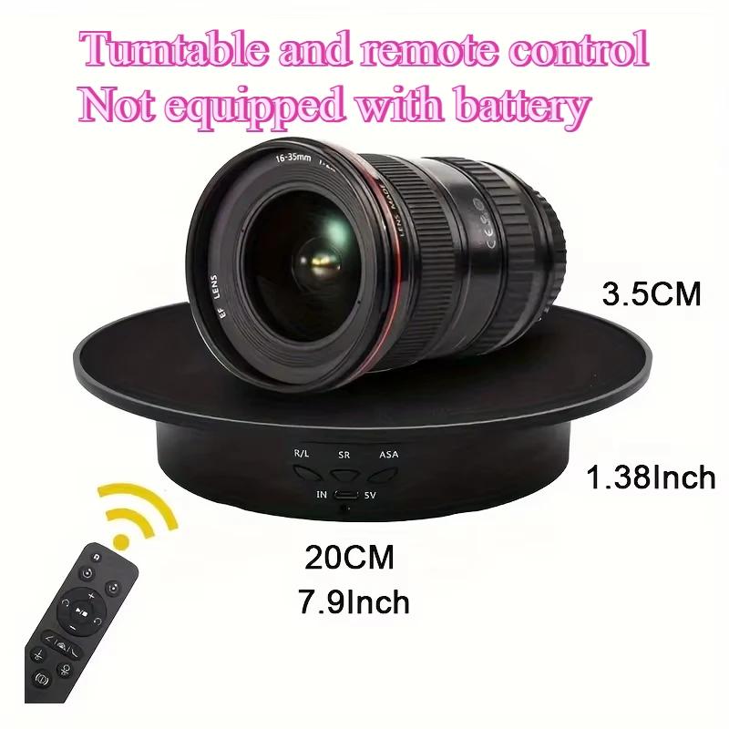 360 Degree Rotating Turntable 8.66 Inch,for Photography, Heavy Duty, Automatic Remote Control Display Platform