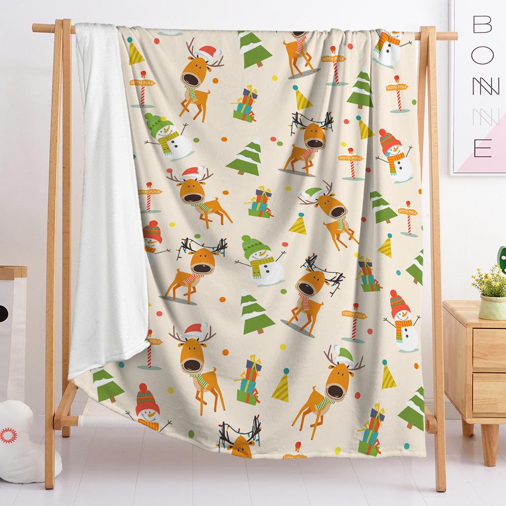 3D Digital Printed Christmas Blanket Flannel Blanket Fur Blanket Spring And Autumn