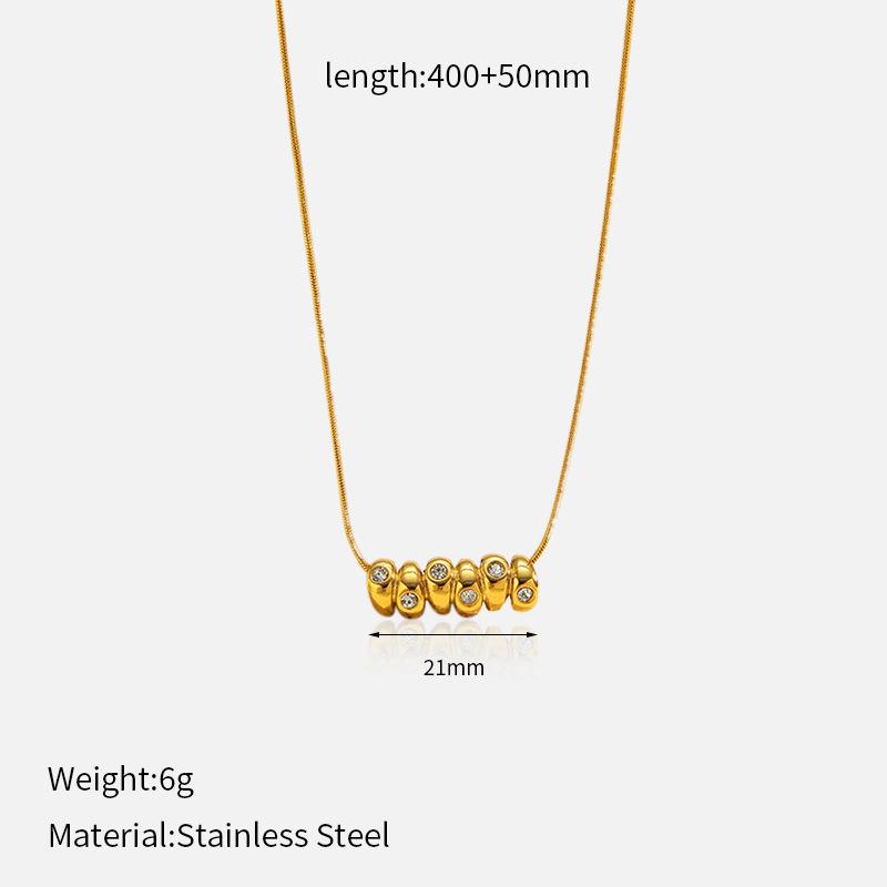 

Роскошное титановое стальное ожерелье для женщин Золотой элегантный кулон Минималистичный дизайн Долговечные украшения