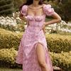 Summer women's clothing elegant casual fresh European and American sexy waist suspender dress