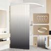 Curved Shower Curtain Folding Invisible Set Perforation-free Bathroom L-shaped Waterproof Curtain Shower Partition Curtain