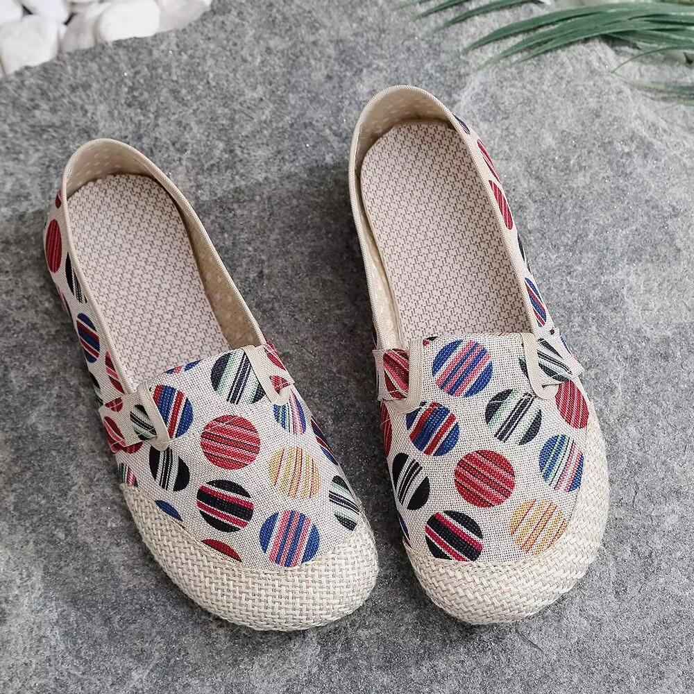 25 Old Beijing Cloth Shoes Soft-soled Non-slip Mother Shoes Middle-aged and Elderly Canvas Women's Shoes One-pedal Casual Single Shoes Women's Shoes