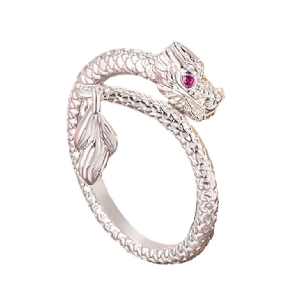 Dainty Dragon Shape Rings Adjustable Open Rings Graceful Accessory for Women Girl