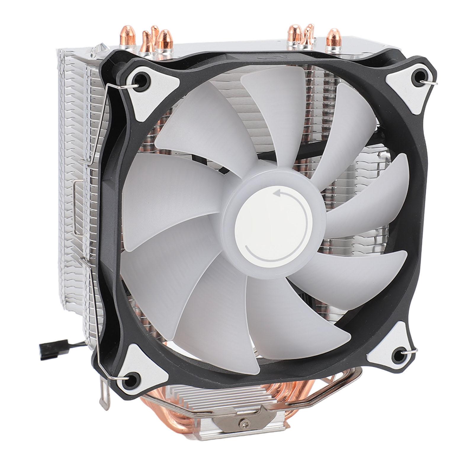 

Медный и алюминиевый радиатор ЦП, 4 тепловые трубки, 12 мм, RGB-подсветка, тихий кулер ЦП для Intel DC12V