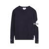 TB BROWIN Wool Four-Bar Round Neck Sweater