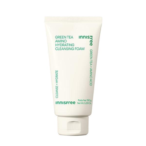 

Innisfree Green Tea Amino Cleansing Foam 150g Regular Product Facial Cleanser Moisture Rich Oily Skin Dry Combination Hydration Moisturizing Dryness
