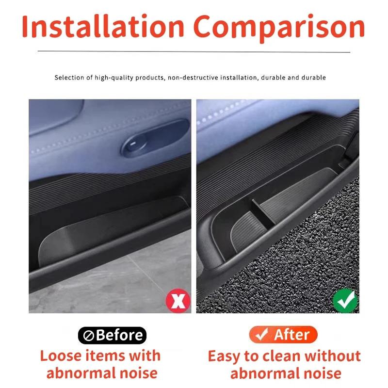 For Xpeng G6 Door Side Storage Box, TPE Front Rear Door Handle Organizer Tidying Waterproof & Anti Scratch Car Accessories