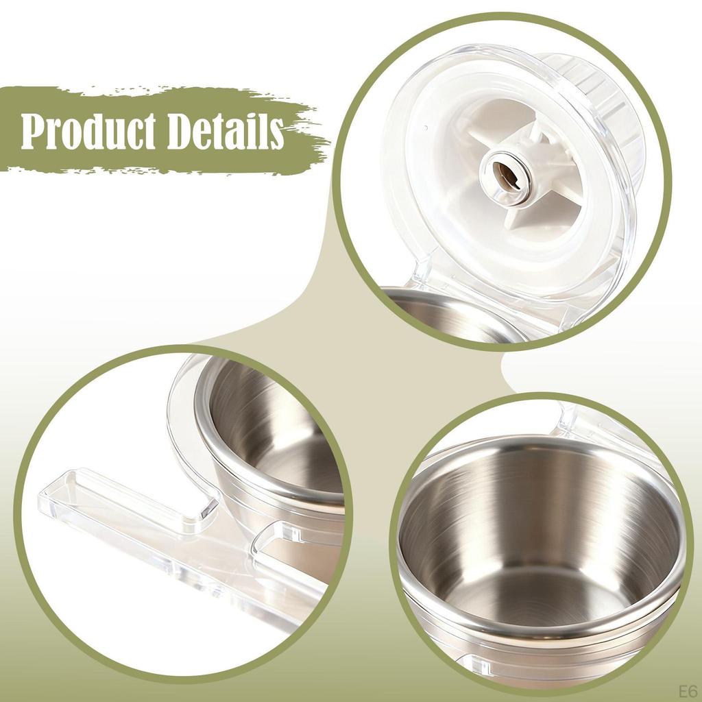 Bird Feeder for Cage Accessories Clear Easy To Clean Portable Acrylic Parakeet Food