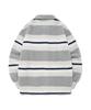 COVERNAT Striped Collar Knit Gray