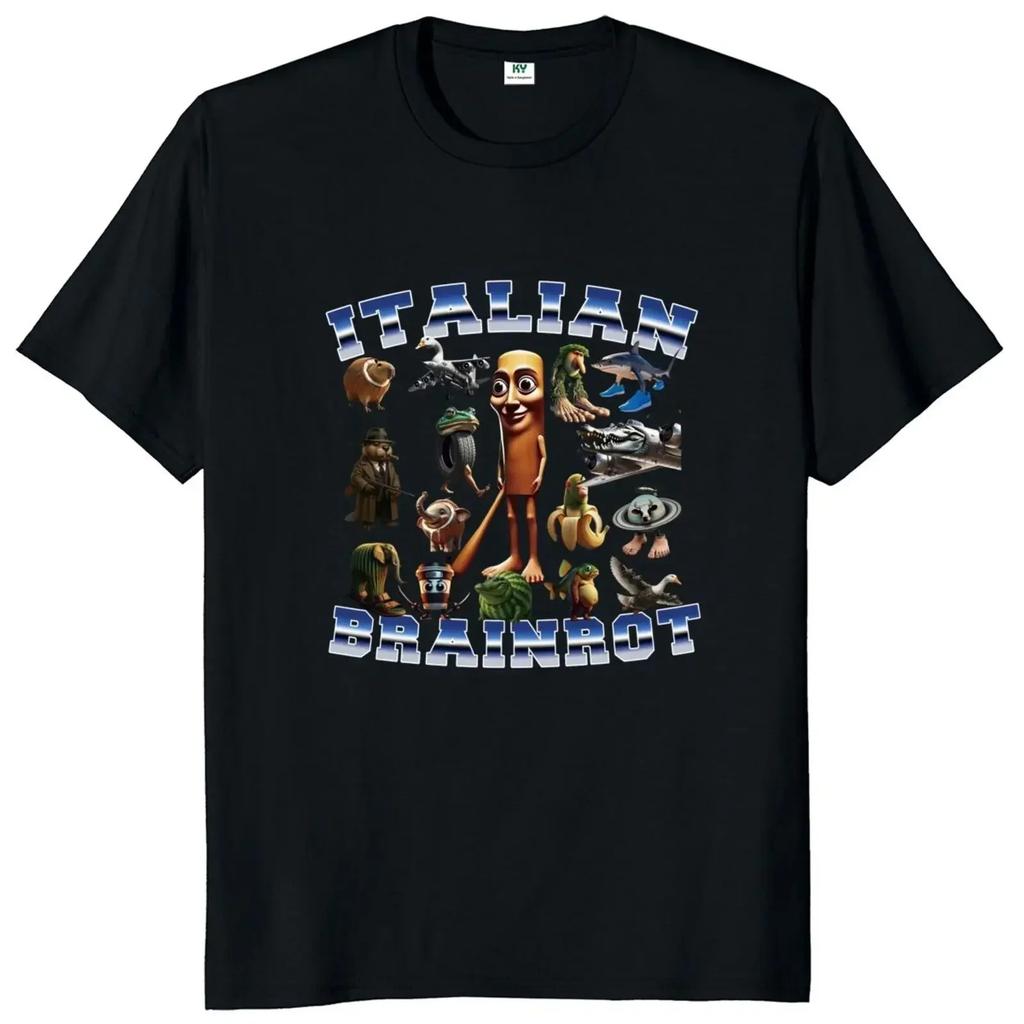 Chimpanzini Bananini T Shirt Funny Italian Brainrot Meme Graphic T-shirts Unisex O-neck Tee Tops Women Clothing