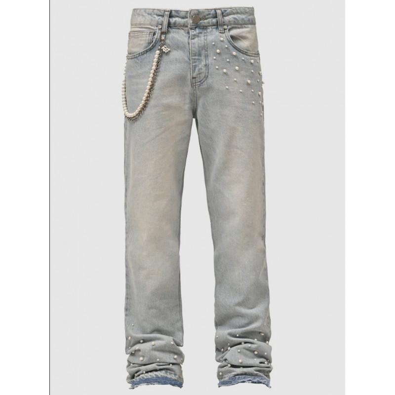 Mens Straight Fit Denim Jeans With
