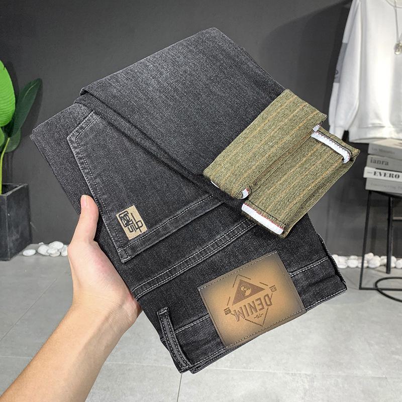 Jarní a podzimní běžné pánské strečové džíny pánské vintage malé nohy pánské kalhoty móda