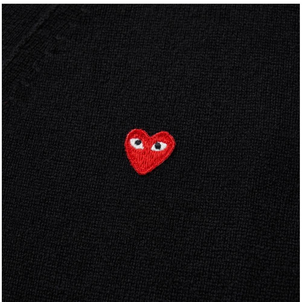 Comme Des Garcons P1n080 1 Play Small Red Heart Waffen Mens Cardigan