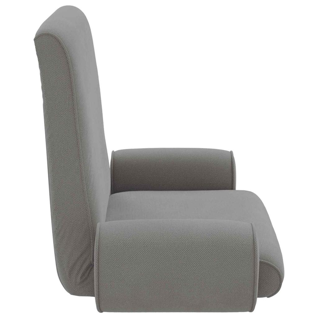 Adjustable Footstool Dark Grey Coarse Velvet