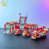 Non-Toxic 756Pcs Fire Station With Helicopter Model Building Blocks Fire Truck Firefighter Bricks City Diy Toys For Children Gift