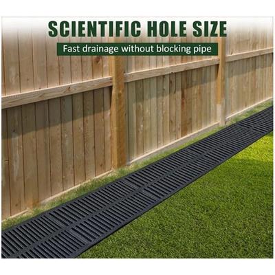 New High Strength Trench Cover Rectangular Resin Plastic Garage Floor Drain Black Grates Drainage Kitchen