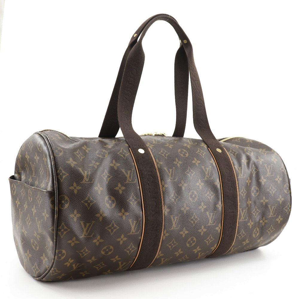 Louis Vuitton Sportliche bobourg Boston Tasche M97036 Braun Monogramm Leinwand unisex Gebraucht