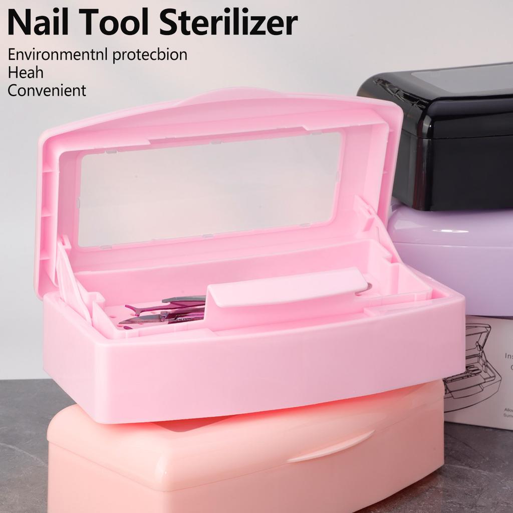 1 pcs Nail Sterilization Box Nail Tools Sterilization Box False Eyelash Cleaning Box Alcohol Cleaning Soaking Filter Box