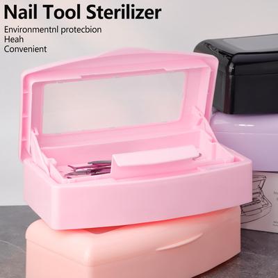 1 Pcs Nail Sterilization Box Nail Tools Sterilization Box False Eyelash Cleaning Box Alcohol Cleaning Soaking Filter Box