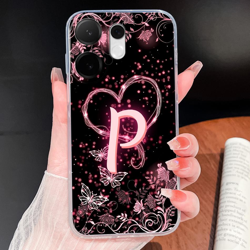 For Vivo V60 Lite Case Stylish Letters Clear Untra Thin Phone Covers For Vivo V 60 Soft TPU Silicone Anti Drop Couple Back Cover