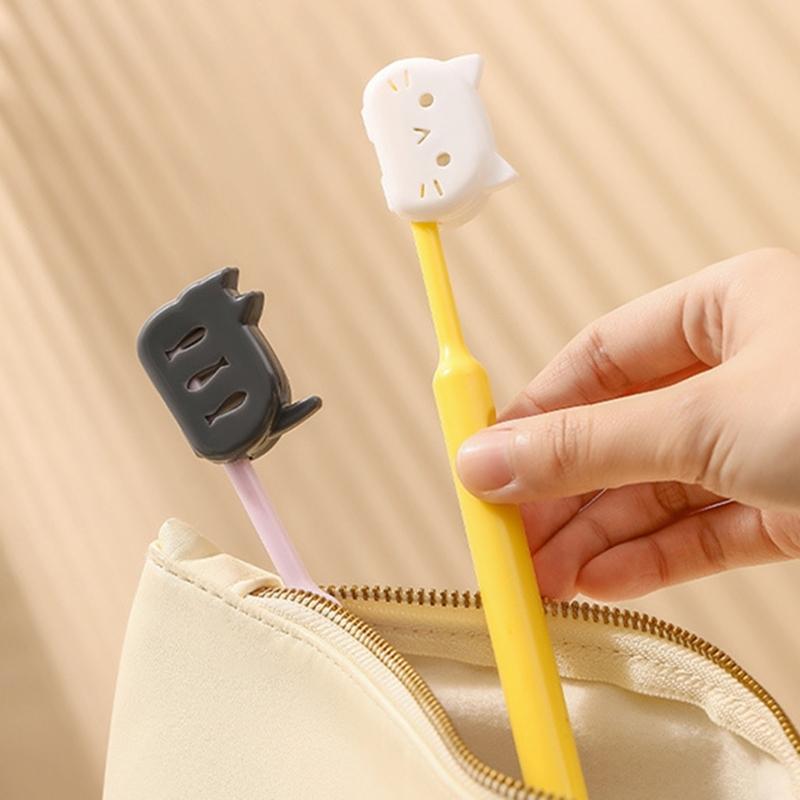 Adorable Kitten Shaped Toothbrush Protector Hygienic Travel Essential For Adults Kids