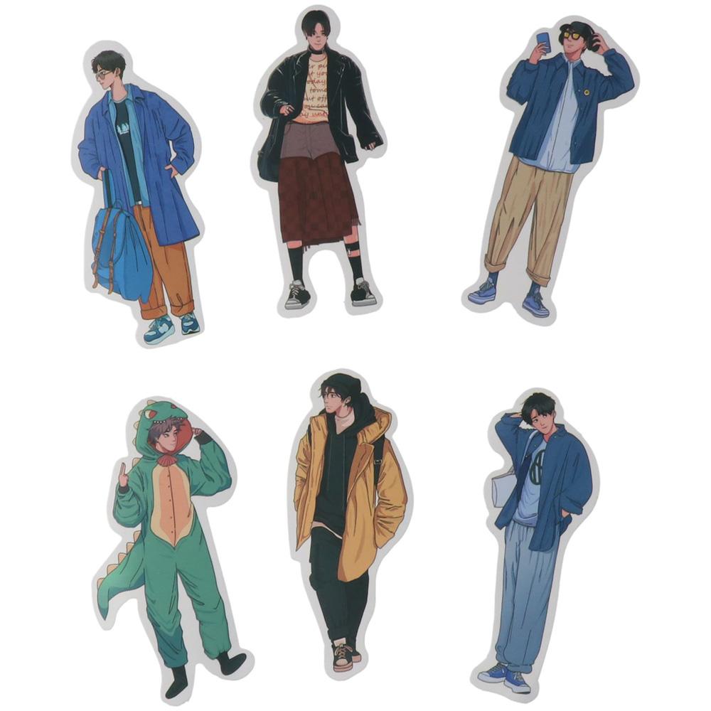 150PCS Scrapbooking Supplies PVC Stickers Multicolored Boy Stickers People Stickers DIY