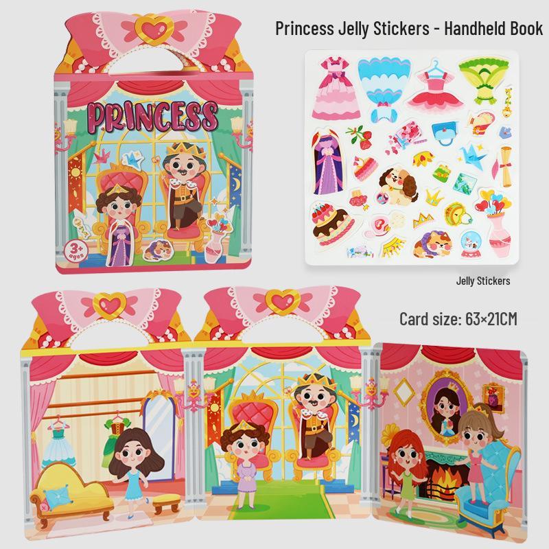 Cross-border Jelly Sticker Book: Educational Silicone Reusable Stickers for Baby Kindergarten Fun and Gifts