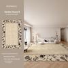 French Secret Garden Waterproof Stain-Resistant Carpet: Luxurious Medieval-Inspired Blanket for Living Room, Bedroom, or Coffee Table Use.