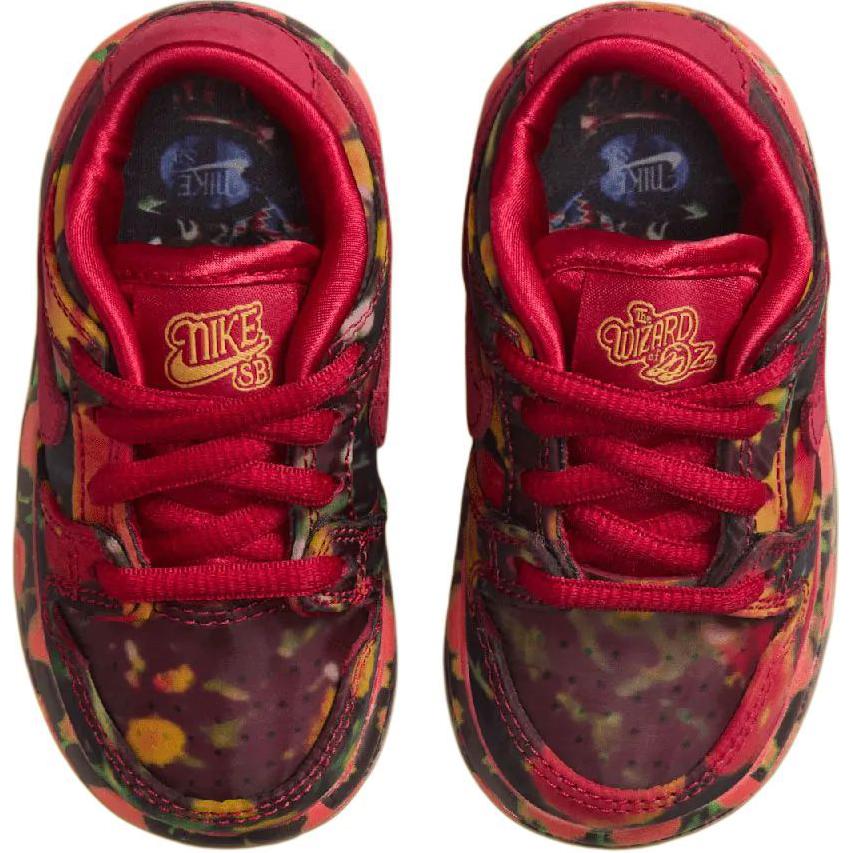 The Wizard of Oz X Nike Dunk Low SB TD Poppy Field Baby Sneakers Red Varsity-Red University-Gold FZ1237-600