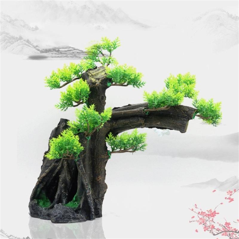 Landschaft Kiefernhaus Landschaft Aquarien Dekorationen für Aquarien Terrarium Garnelenhaus Antike Ornamente