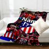 Custom Name Personalized Atletico Madrid Print Blankets, Home Decor, Bedroom, Sofa, Camping, Couch, Gifts for Birthday Christmas