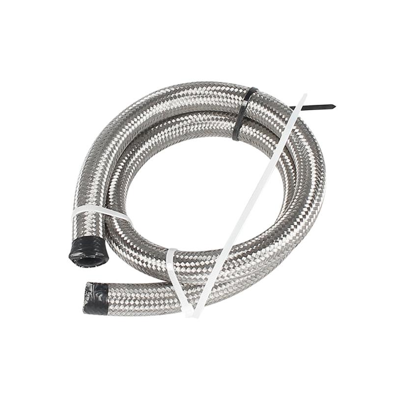 AN4 AN6 AN8 AN10 AN12 Fuel Line Hose,Nylon Braided Fuel Line Hose with Stainless Steel Mesh Reinforce Black