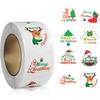 100-500pcs Christmas Tree Santa Claus Merry Christmas Stickers 2.5cm Thank You Stickers for Gift Sealing Holiday Candy Bag Decor