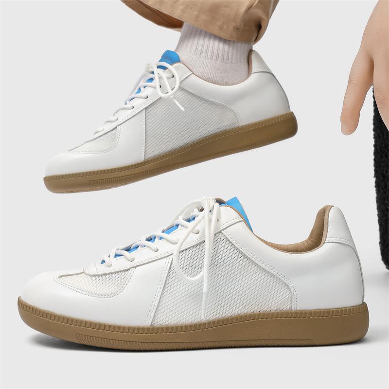 2025 New Retro Casual Low-top Men's Sports Round Head Flat Bottom Lace-up Versatile Single Shoes 51919-J