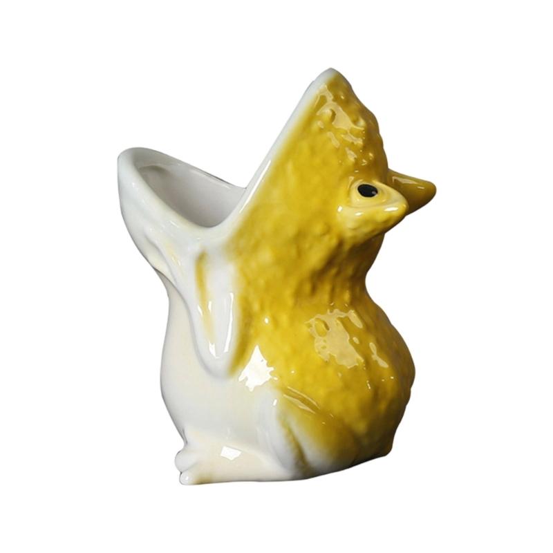 

Ceramic Succulents Pot With Playful Frogs-Shaped Ideal For Indoor Green-plant And Home Decoration жёлтый