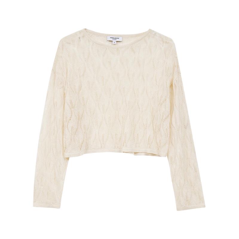 VEROMODA Women's Crochet Floral Hollow-out H-line Knit Sweater