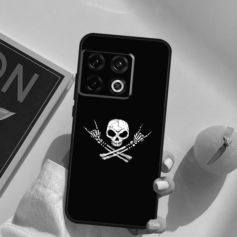 Rock and Roll Skull Case For OnePlus 15 13 12 11 13R 12R 10T 8T 13T OnePlus Nord 5 CE 3 2 4 Lite N20 N30 Cover