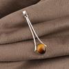 Yellow Tiger's Eye Gemstone 925 Sterling Silver Handmade Jewelry Designer Long Pendant 1.79" For Her PP-69-30