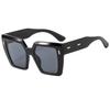 Vintage Uv400 Protection Wide Leg Plain Glass Spectacles Square Gradient Shades Sunglasses for Women Pc Unisex Uv400 Sunglasses
