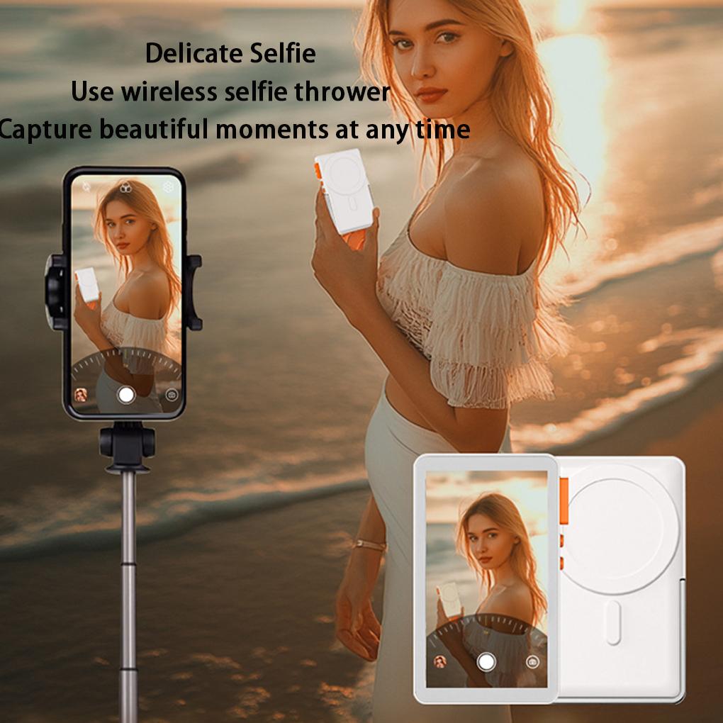 Magnetic Phone Vlog Selfie Monitor Screen Wireless Selfie Monitor Screen Rear Camera Monitor Screen for Selfie Vlog Live Stream