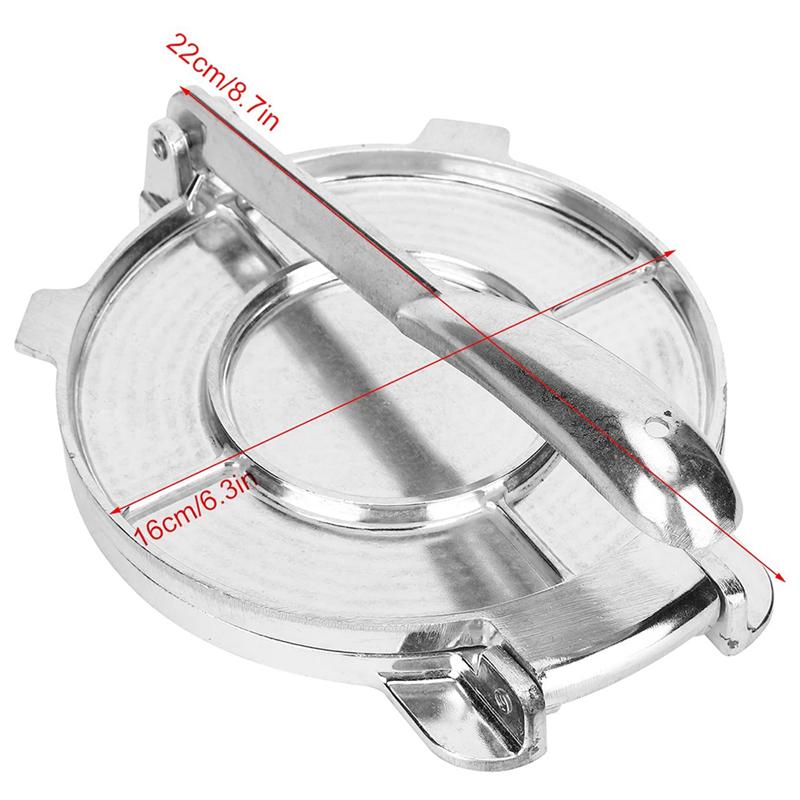 A25F-DIY Tortilla Press Maker, Foldable Aluminum Alloy Tool For Quesadilla Roti Corn Tortillas