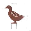 Decoration 4 Pieces Outdoor Yard Metal Ducks