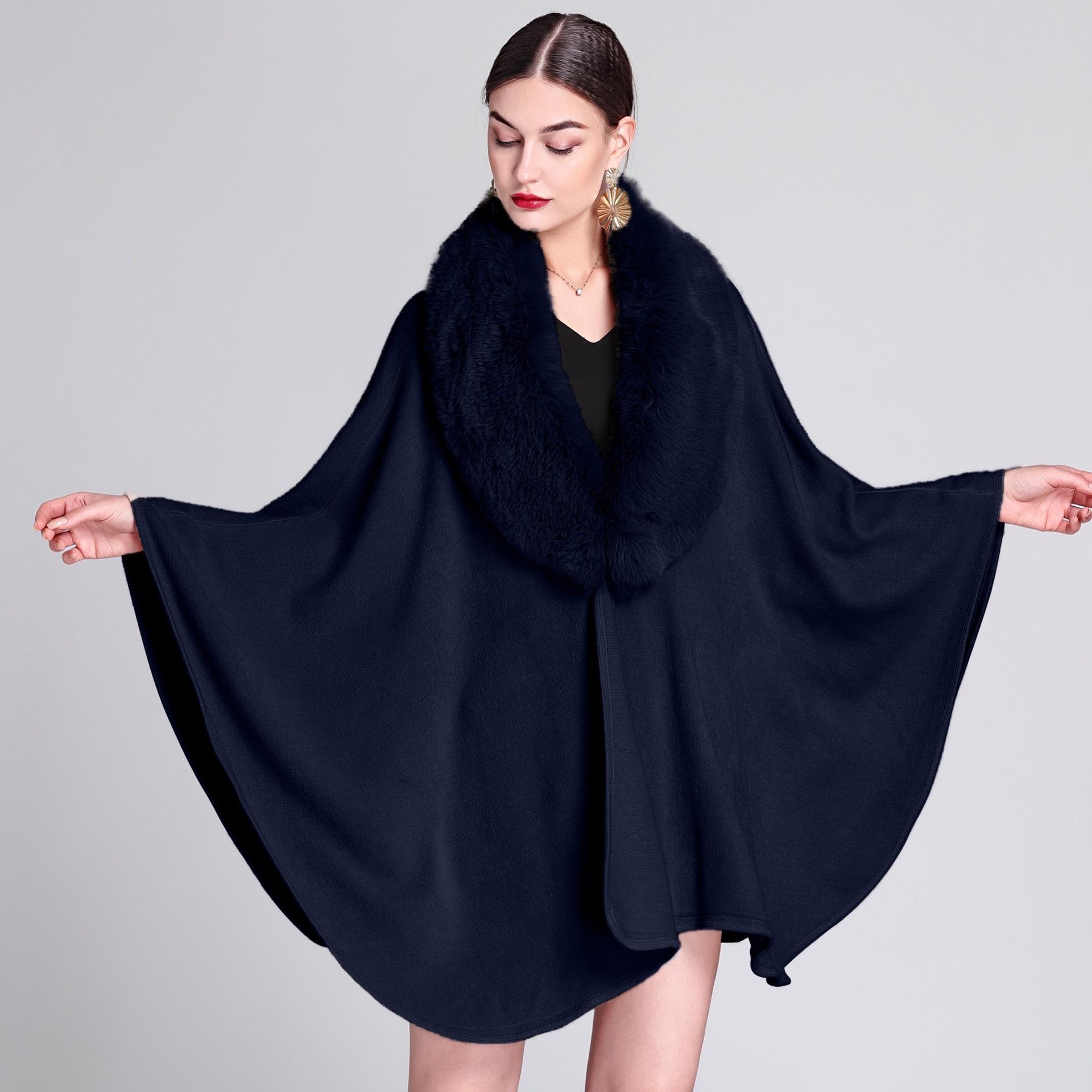 

Жіночий комір-шаль для волосся, накидка, в язаний кардиган великого розміру, вільна куртка-пончо