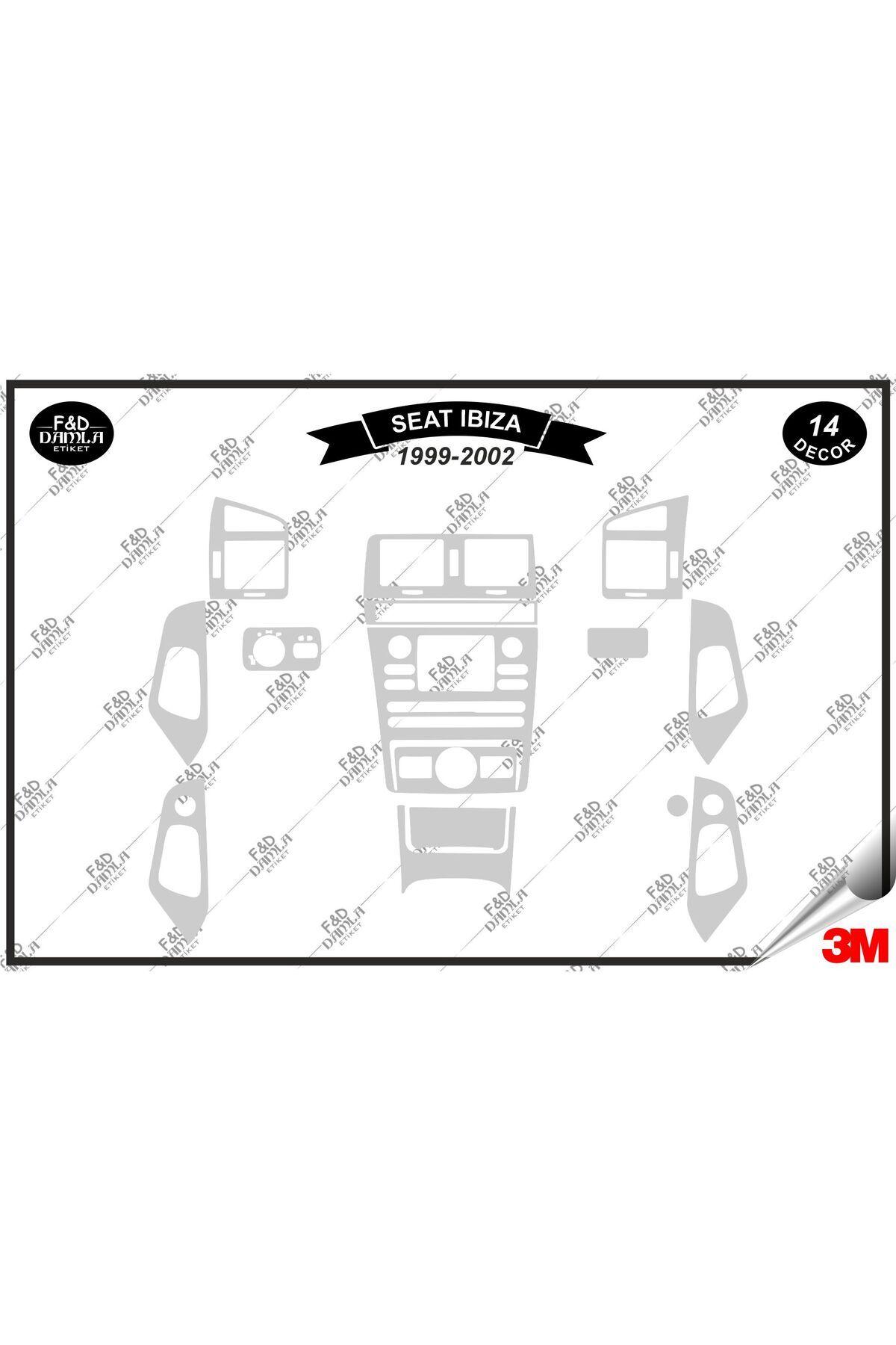 

Seat İbiza 1999-2002 Torpido Konsol Trim Göğüs Maun Kaplama Set 14 Parça Gümüş