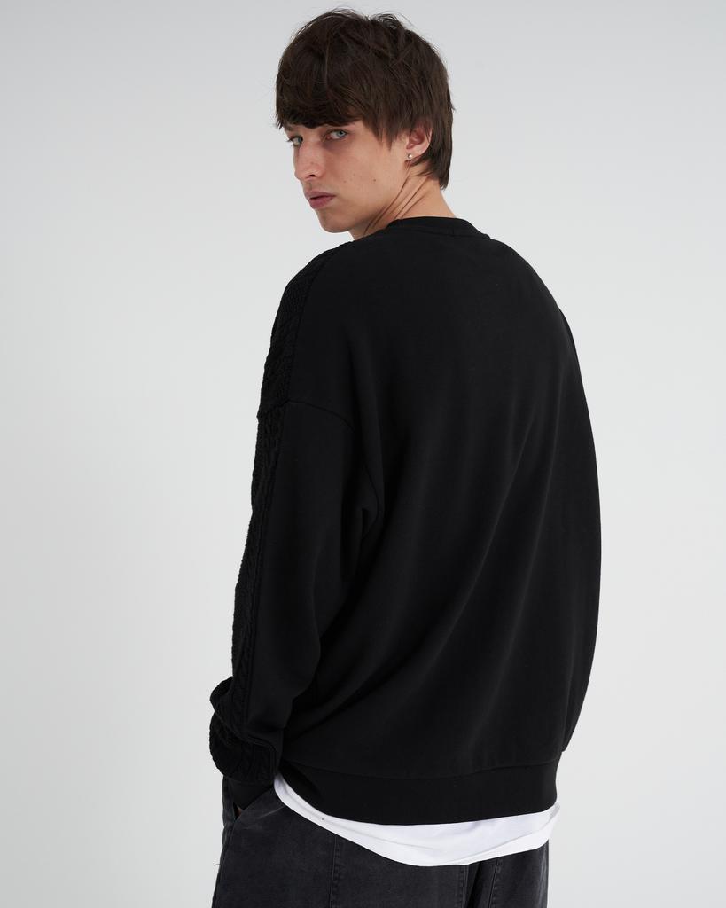 TENER Cable Knit Sweatshirt Black