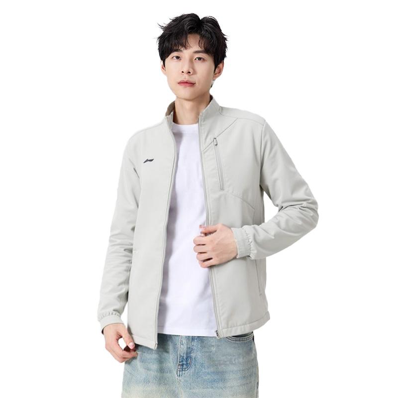 Li Ning Loose Comfortable Casual Sports Thin Fleece Jacket Unisex Jacket AJDU031-1