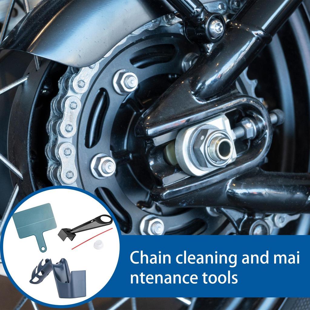 Motorcycle Chain Brush 4 Piece Chain Cleaning Device Brush Effective Oil Sprayer Lube Applicator Portable Maintenance Equipment